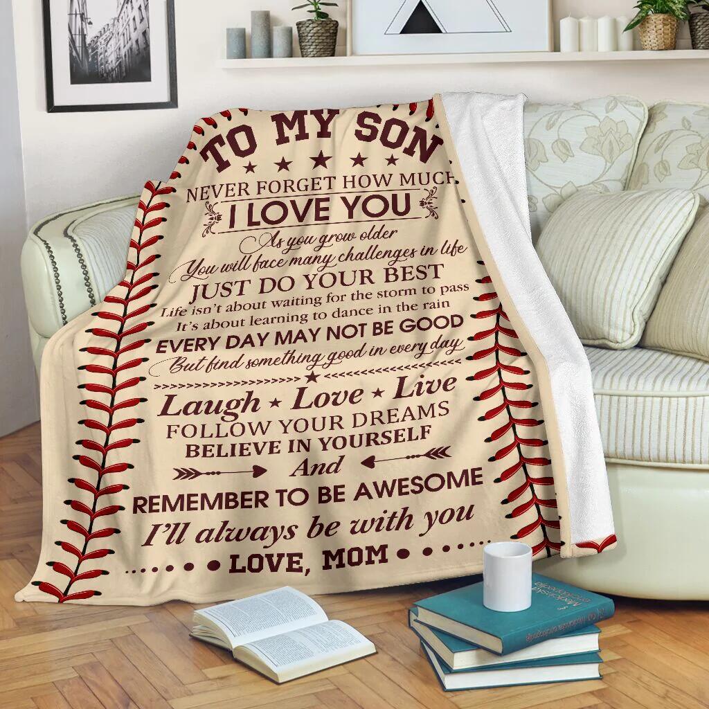I Will Always Be With You Personalized Blanket For Baseball Lover