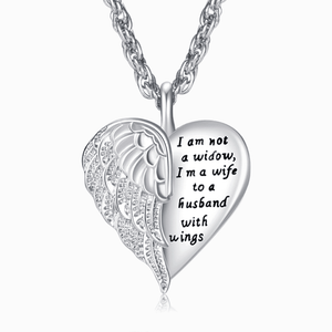 Wife To Husband With Wings Necklace