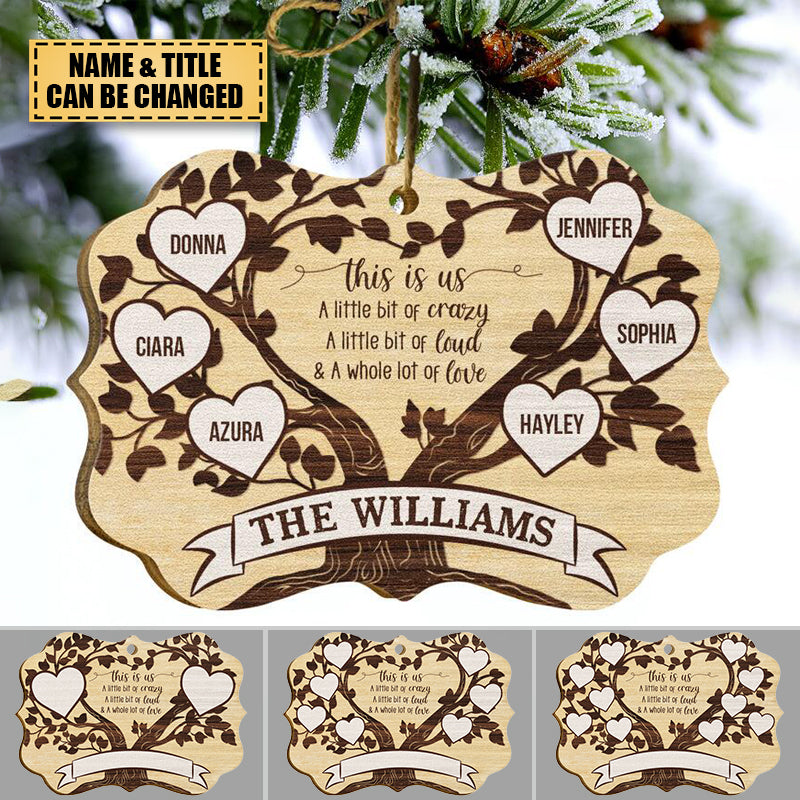 This Is Us Family Tree - Gift For Family - Personalized Custom Wooden Ornament