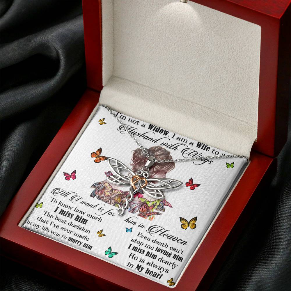 I'm Not A Widow Dragonfly Necklace