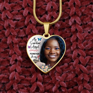 Guardian Angel Heart Personalized Necklace
