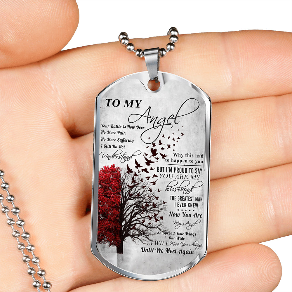 My Husband My Angel Necklace