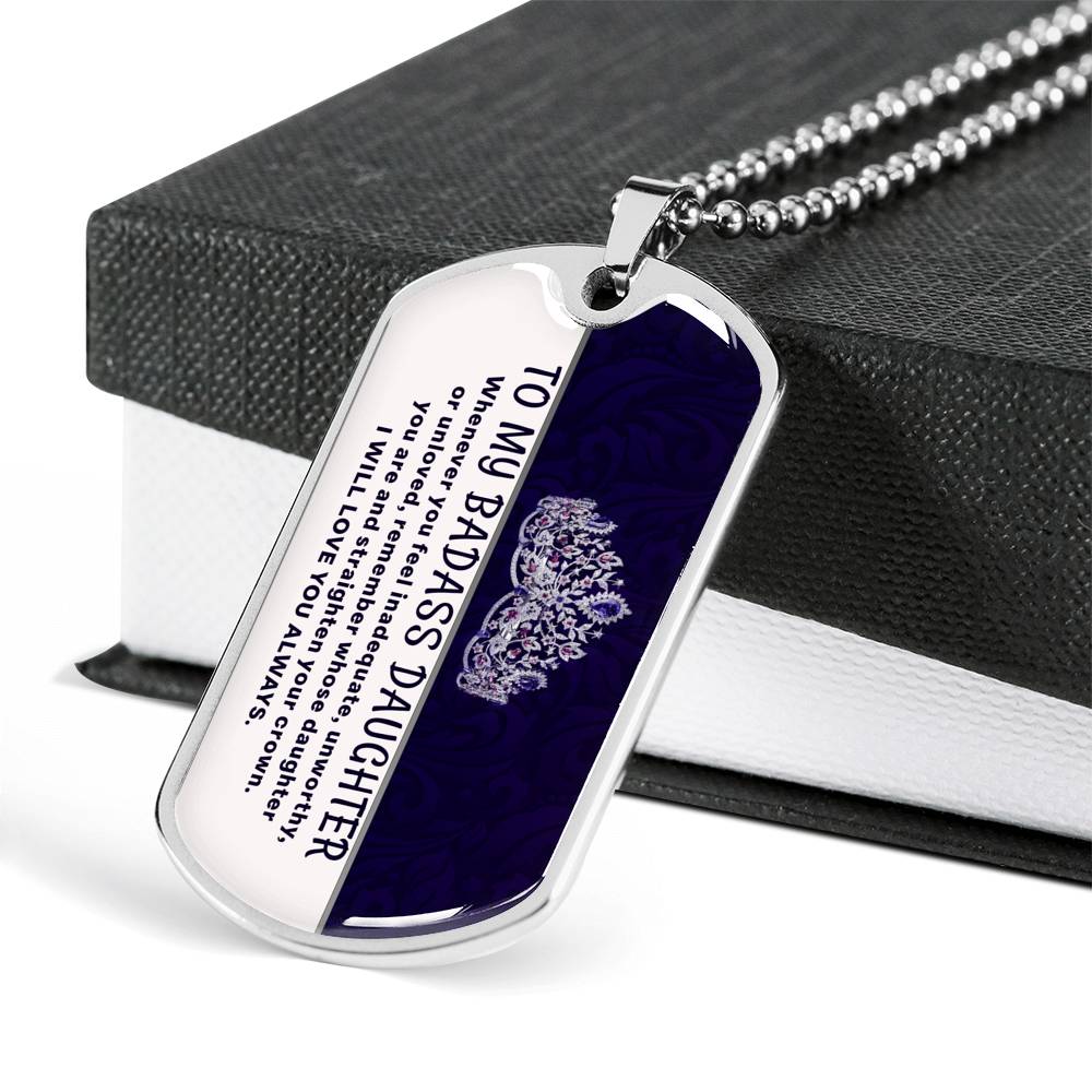 To My Badass Daughter Necklace