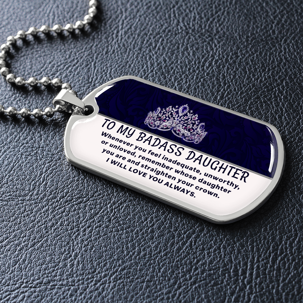 To My Badass Daughter Necklace