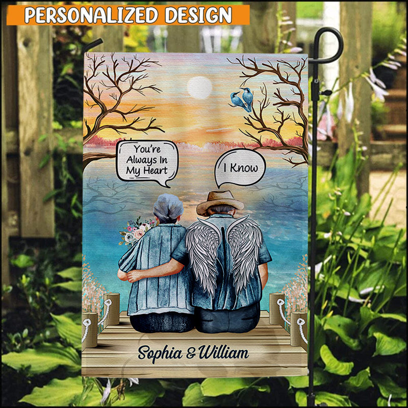 Still Talk About You Widow Old Couple - Memorial Gift - Personalized Custom Garden Flag