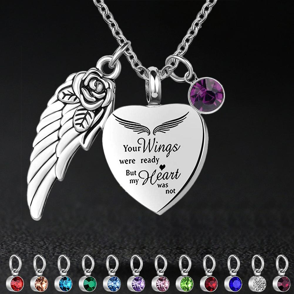 Your Wings were Ready My Heart was Not Heart Urn Necklace