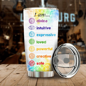 I Am Divine - Personalized Tumbler - Gift For Yoga Lovers