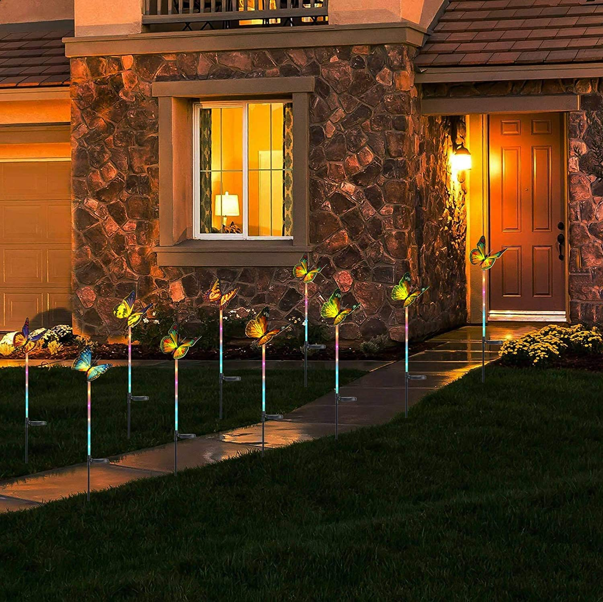 Solar Garden Butterfly Lights Outdoor Decor