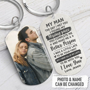You Are My Missing Piece, Personalized Keychain