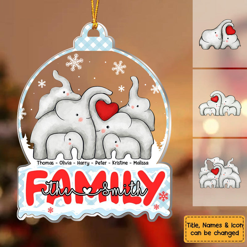 Gift For Family Puzzel Elephant Ornament