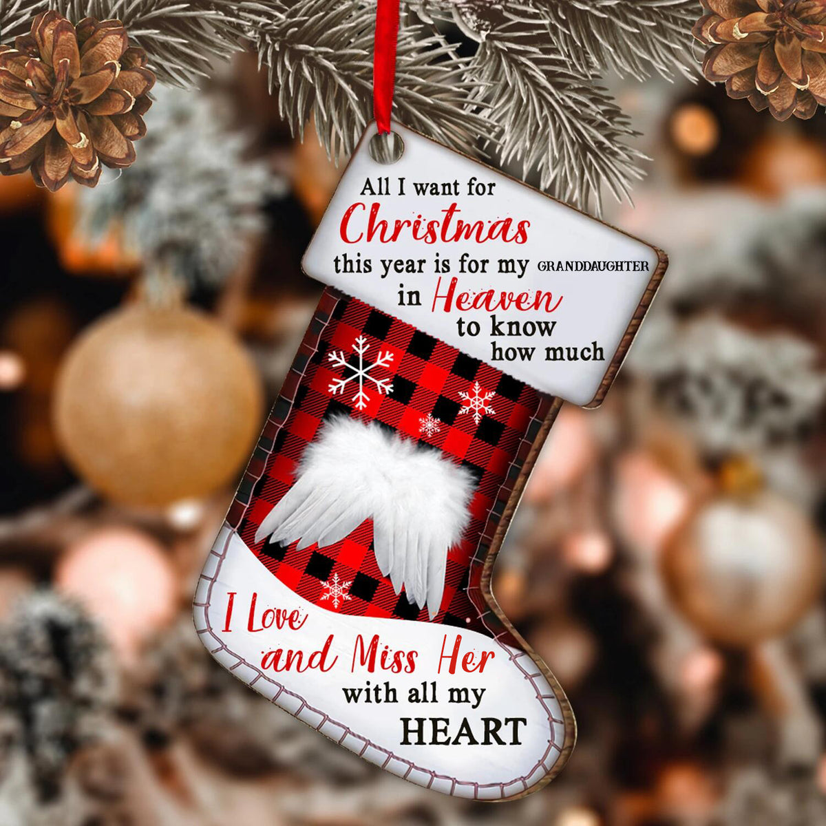 How Much I Miss You Christmas Ornament