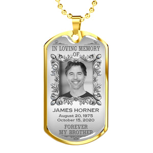 Forever My Brother-Upload Photo-Personalized Necklace