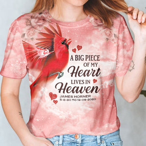 A Big Piece Of My Heart Lives In Heaven-Personalized Shirt