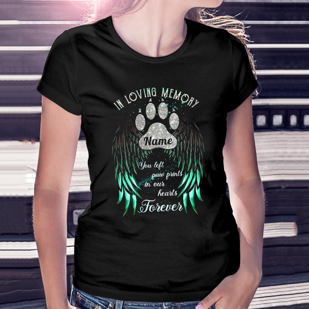 Personalized In Our Hearts Forever Dog Lovers T-shirt