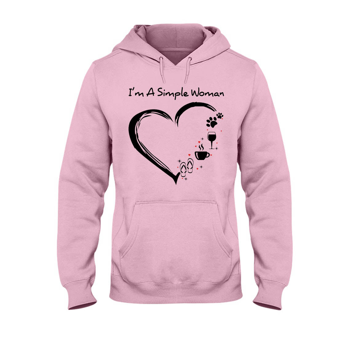 I'm a simple woman - dogs mom Hooded Sweatshirt